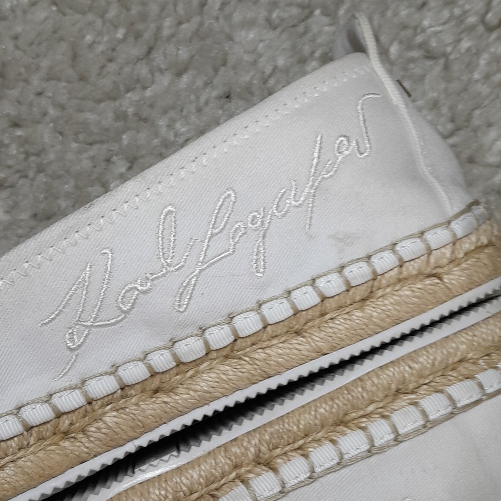 KARL LAGERFELD pin on Slip On Espadrille Size 10 - Picture 12 of 16